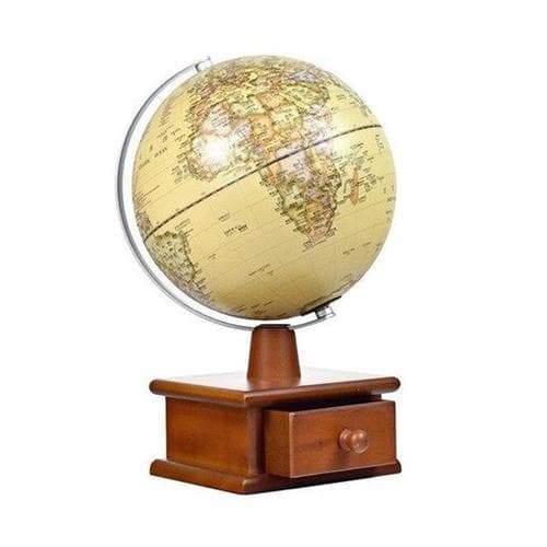 Antique Globe - Wooden Storage Box