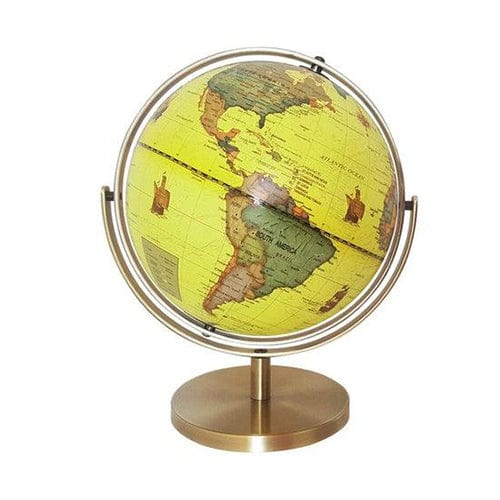 Retro Rotary Globe - Copper Metal Stand
