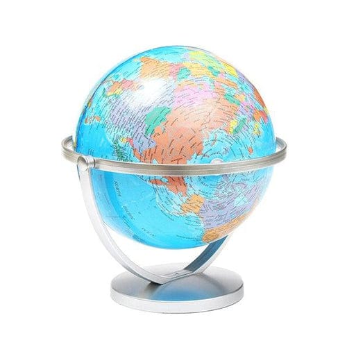 Rotating Globe - Silver Support - World/Earth