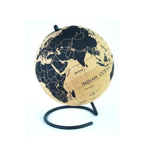 Cork Globe - Navy Blue Continents (27 Cm)