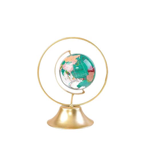 Crystal Globe - Gold Bow
