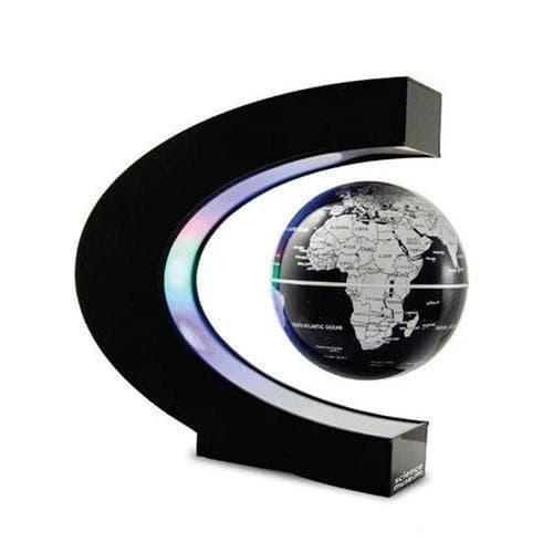 Levitating Globe - C Support (Black Sphere) - World/Earth