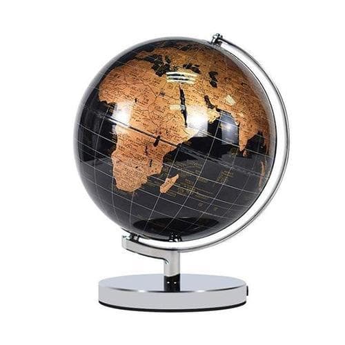 Chromed Metal Globe (Black & Copper)