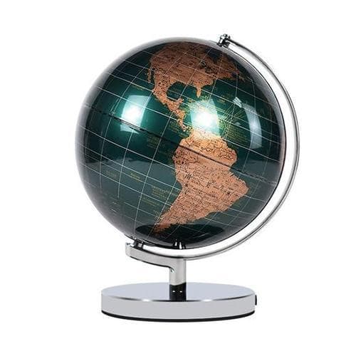 Chromed Metal Globe (Green)