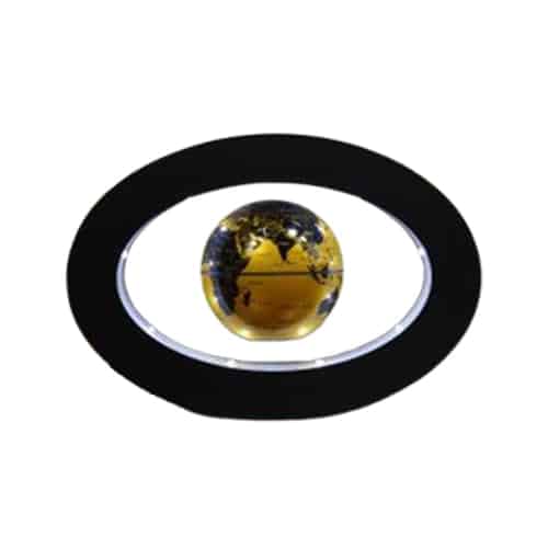 Magnetic Globe - Oval Support (Gold Sphere)