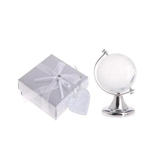 Mini Globe Silver Crystal - World/Earth