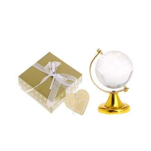 Mini Globe Gold Crystal - World/Earth
