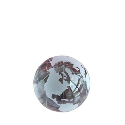 Mini Globe Glass - Laser Engraved - World/Earth