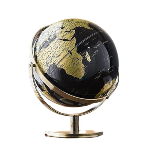 Modern Globe (Black & Gold) - World/Earth